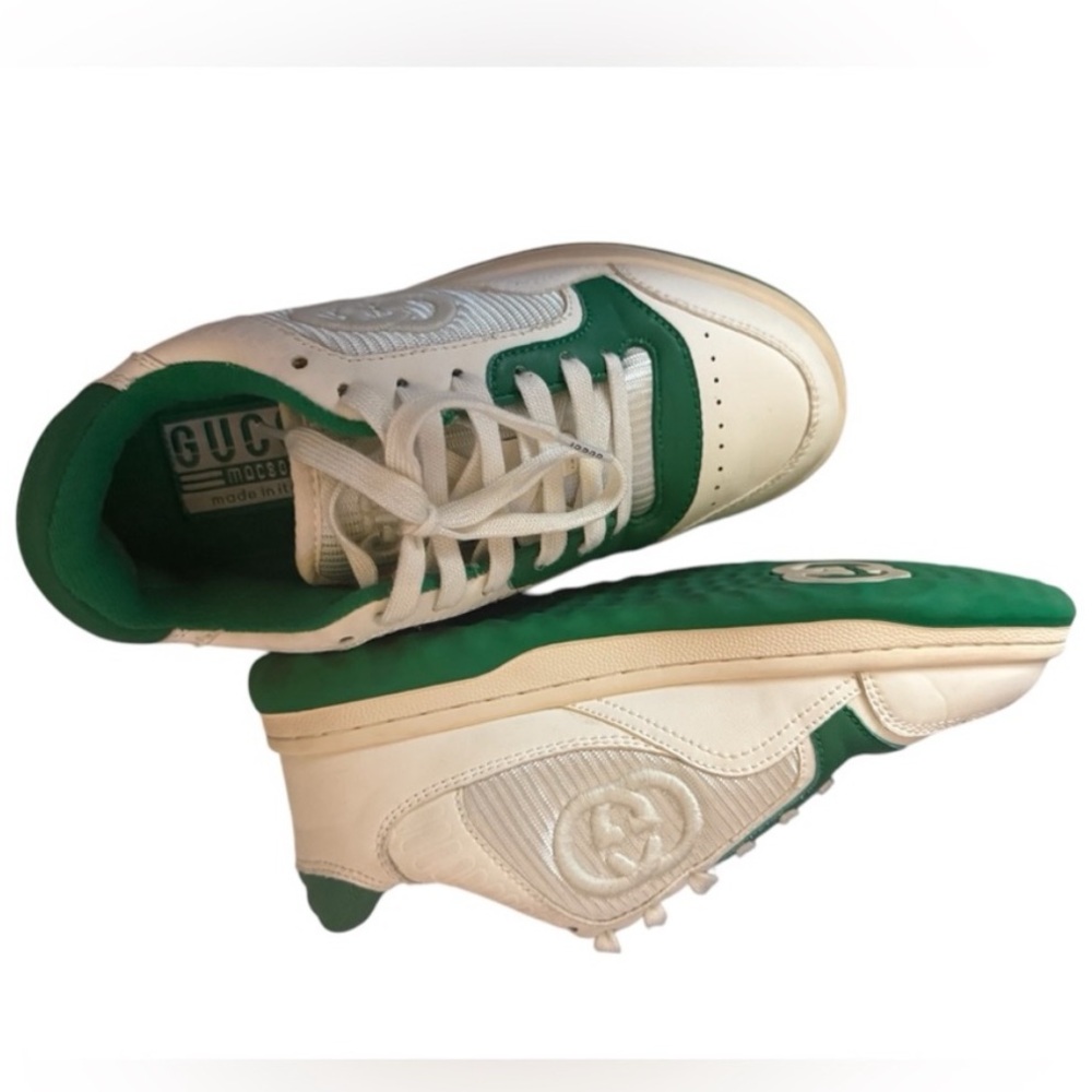 Woman’s Fashion Green and White Sneakers - Picture 4 of 8
